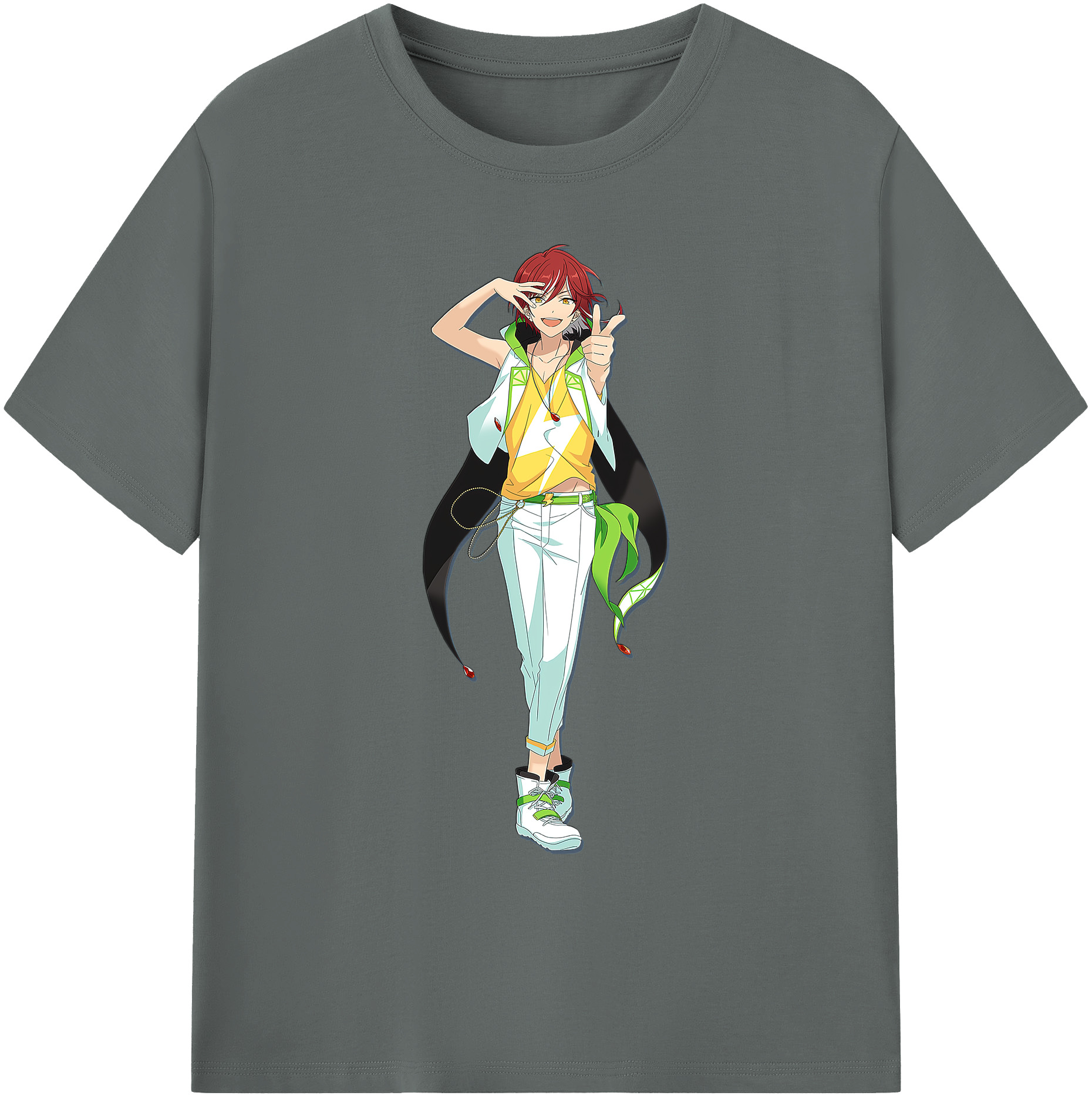 （画像用） あんさんぶるスターズ! Ensemble Stars 綿100％ メンズ半袖Tシャツ｜肌触りやわらか＆通気性